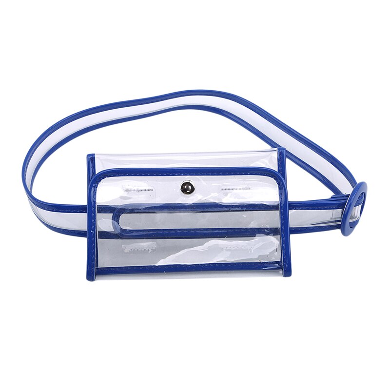 Durchsichtige strandgürtel-bauchtaschen, damen-sommer-pvc-hüfttaschen, transparente jelly-brusttaschen für damen und mädchen: Blau