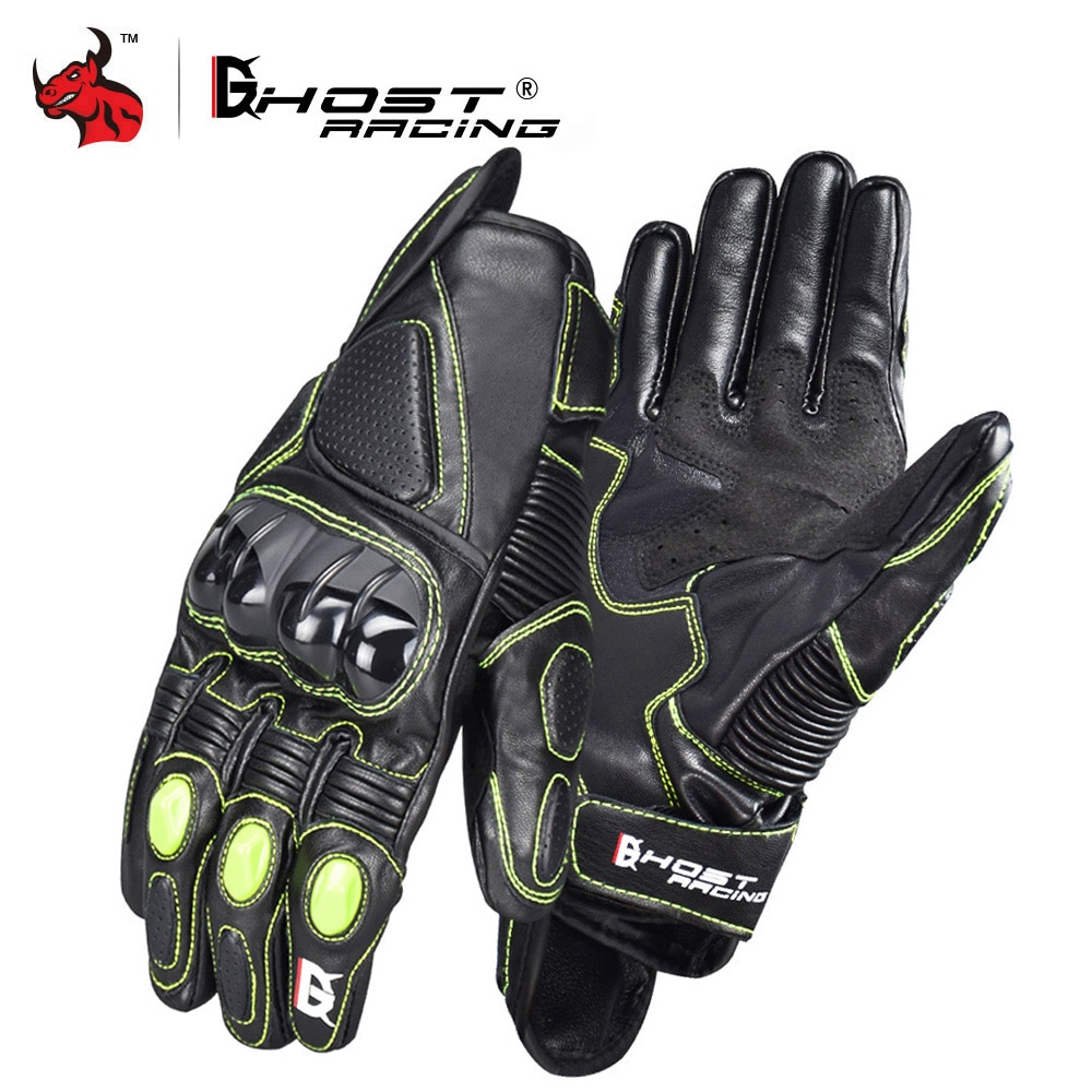 GHOST RACING Guantes de Motocicleta Guantes para motocross de verano de medio dedo Guantes para motocross de fibra de carbono Guantes de Moto transpirables