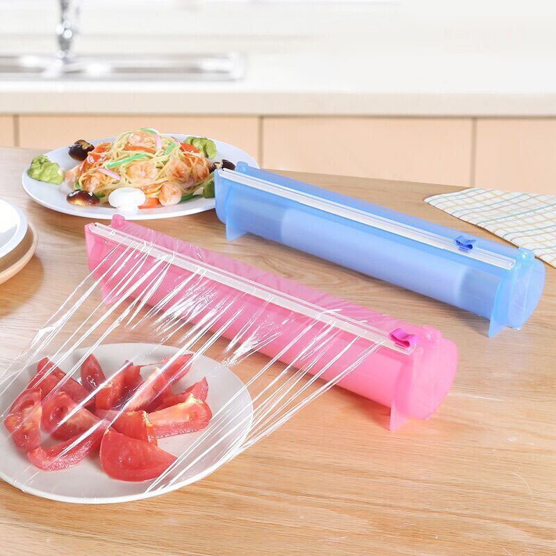 Plastic Wrap Dispenser Aluminiumfolie Houder Box Voor Snijden Film Voedsel Wrap Vershoudfolie Snijder Keuken Film Organizer