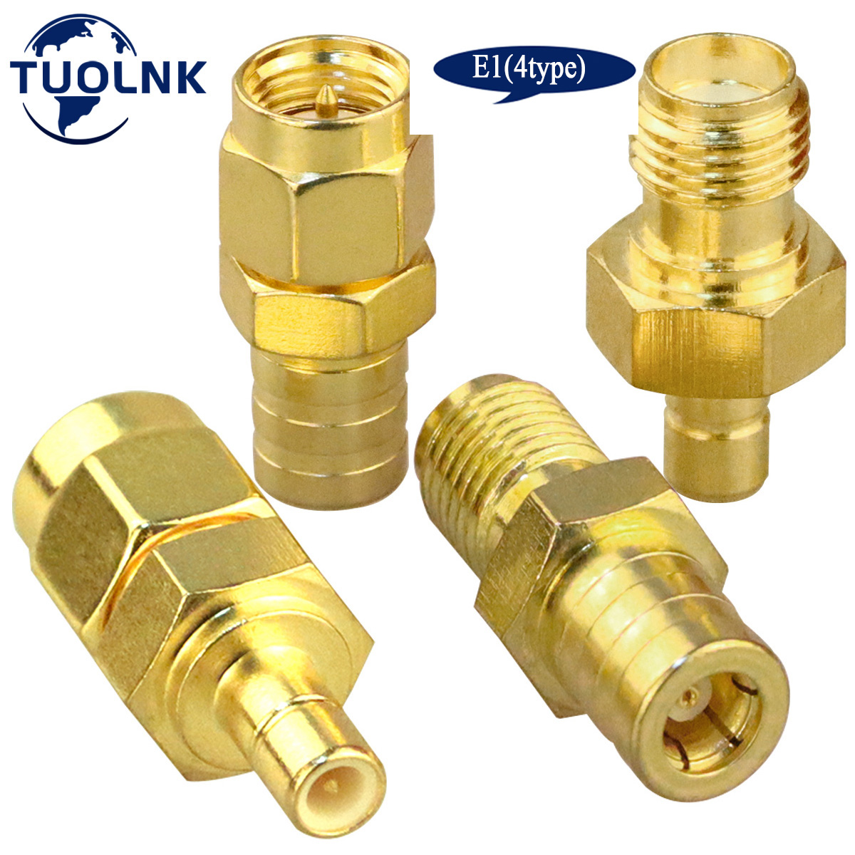 SMA SMB Connector Kit Antenna Coax Adapter SMB to SMA Male to Female RF Coaxial Connector Kits Lot/4pc 2pcs.lot: army green