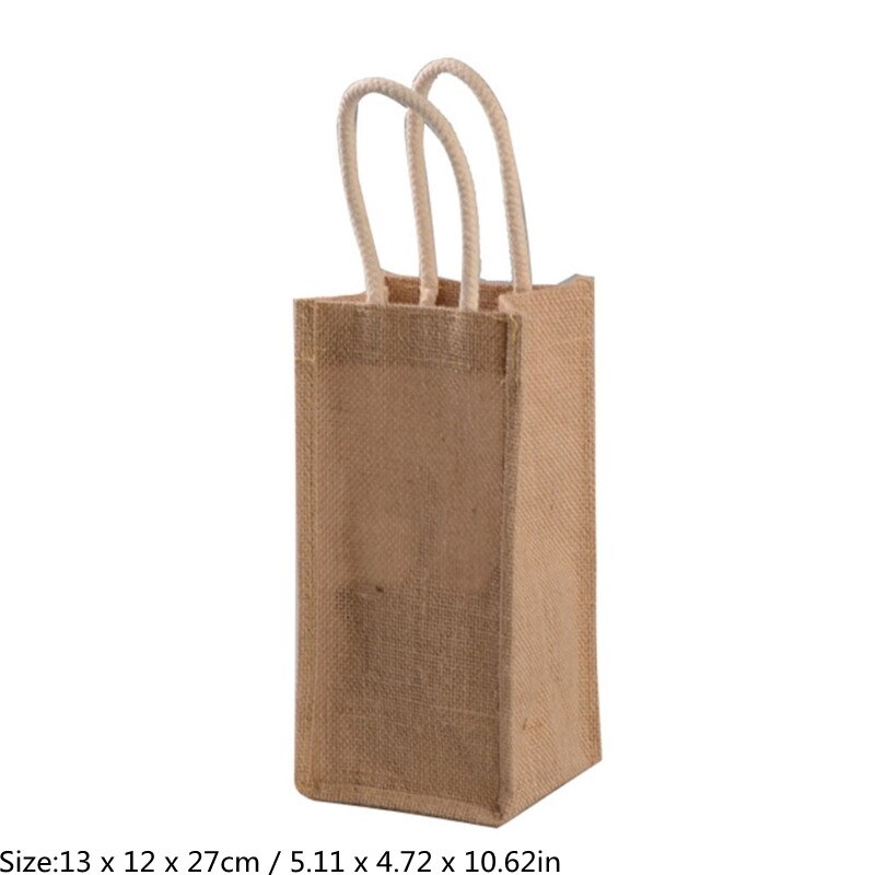 Durevole tela da imballaggio Tote Shopping Bag borsa della spesa riutilizzabile in iuta con manico decorazione fai da te pittura Bookbag scuole borsa da spiaggia: Size 7