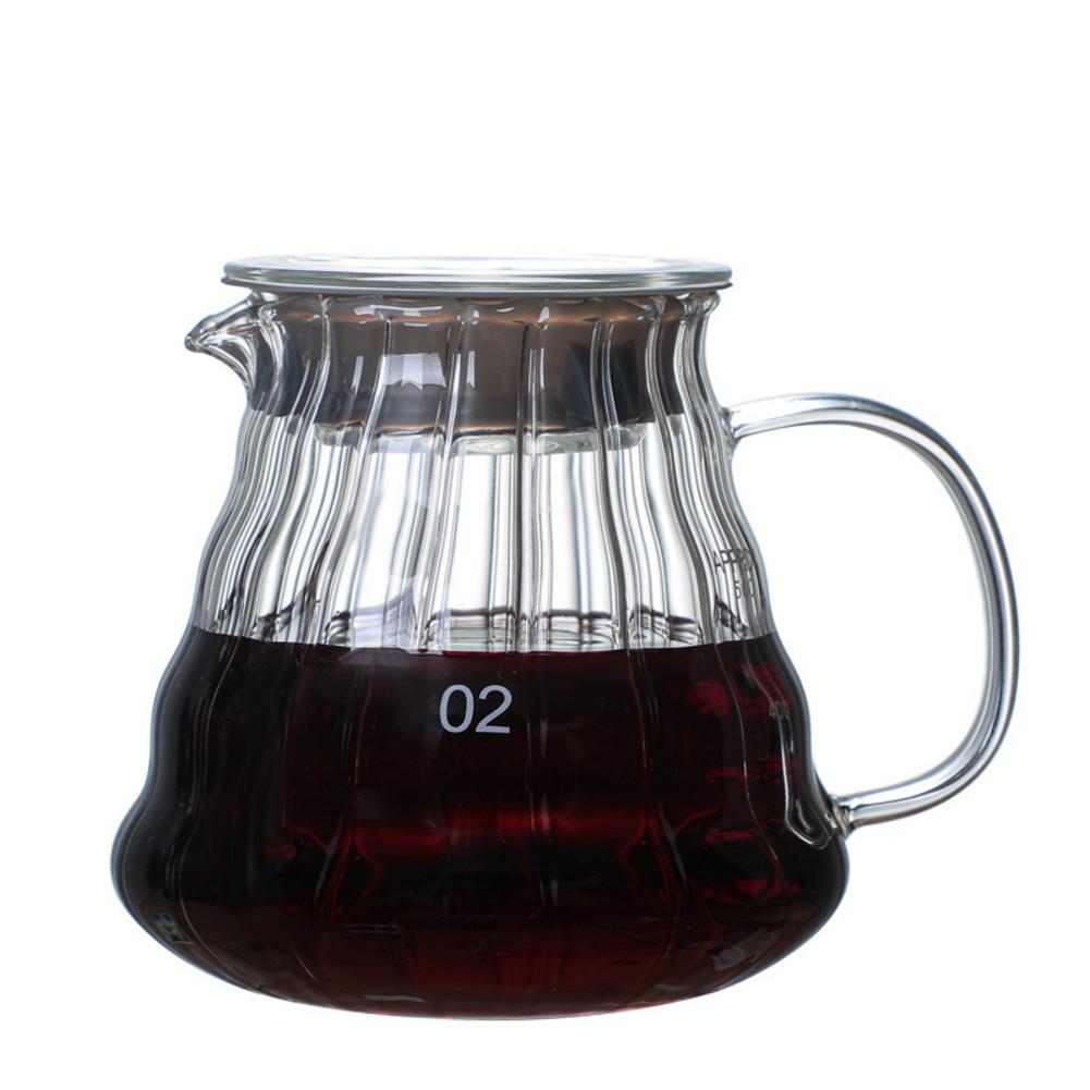 Glas kaffekande kaffekedel genanvendelig varmebestandig kaffe tekande redskab kaffe server barista percolator 300ml 500ml 700ml: 500ml