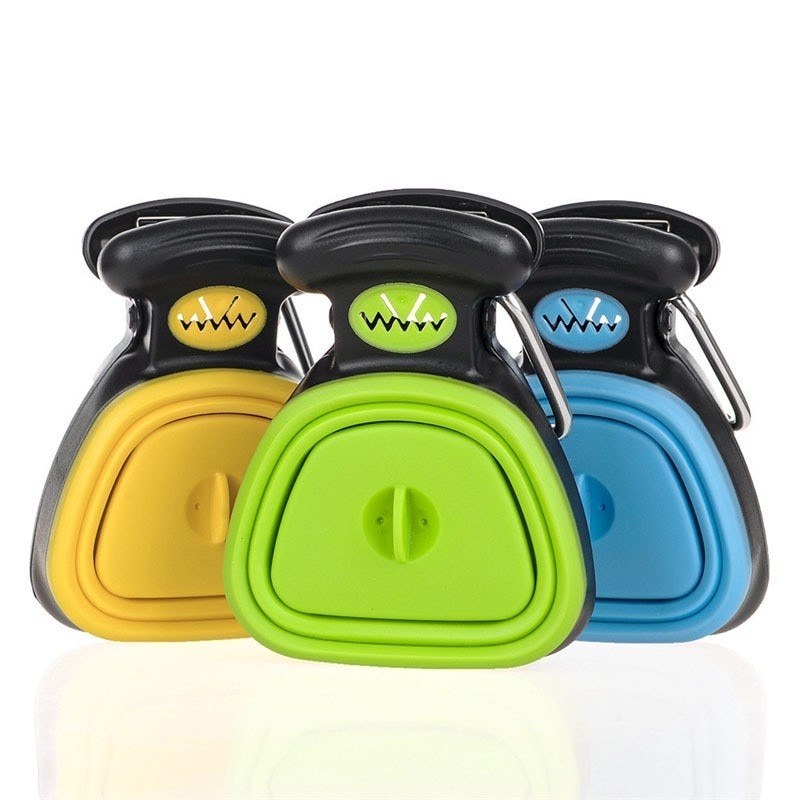 Portable Pooper Scooper Expandable Silicone Body with Waste Bag Dispenser poop bag