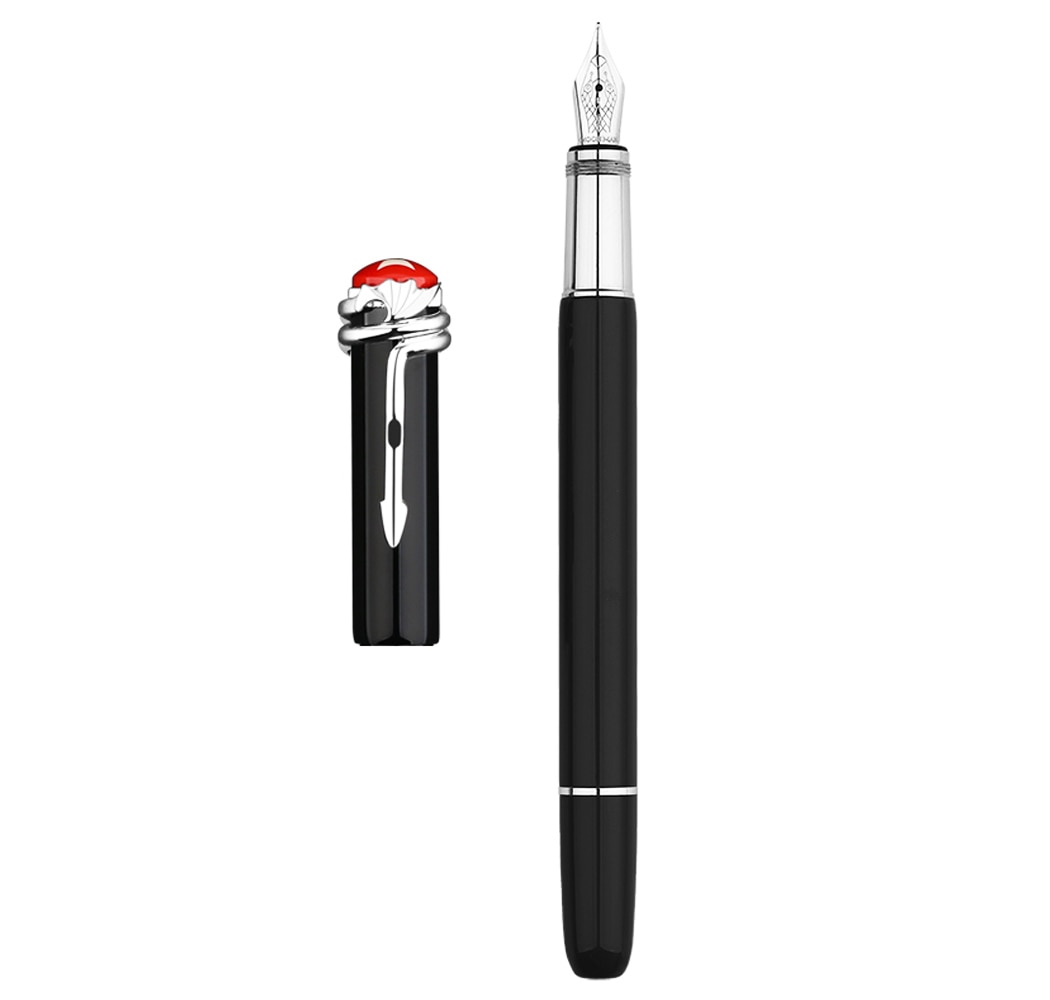 Updated Moonman Master F9 Metal Fountain Pen Snake / Spider Piston Ink Pen F Nib 0.5mm Original Box