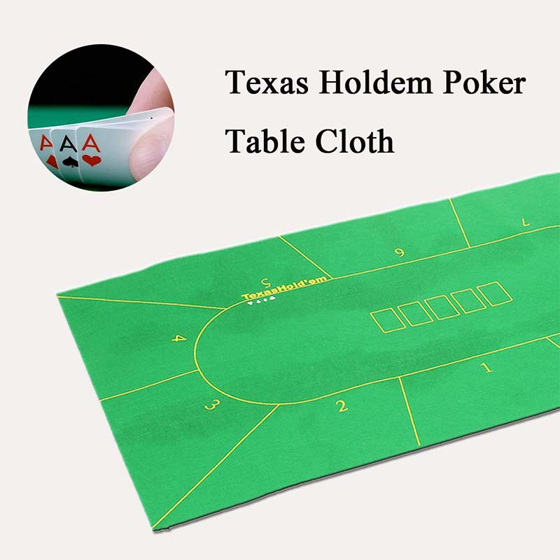 180*90cm Table Cloth Texas Hold'em Pokers Tablecloth Casino Poker Set Board Game Mat Poker Accessory For 10 player to play