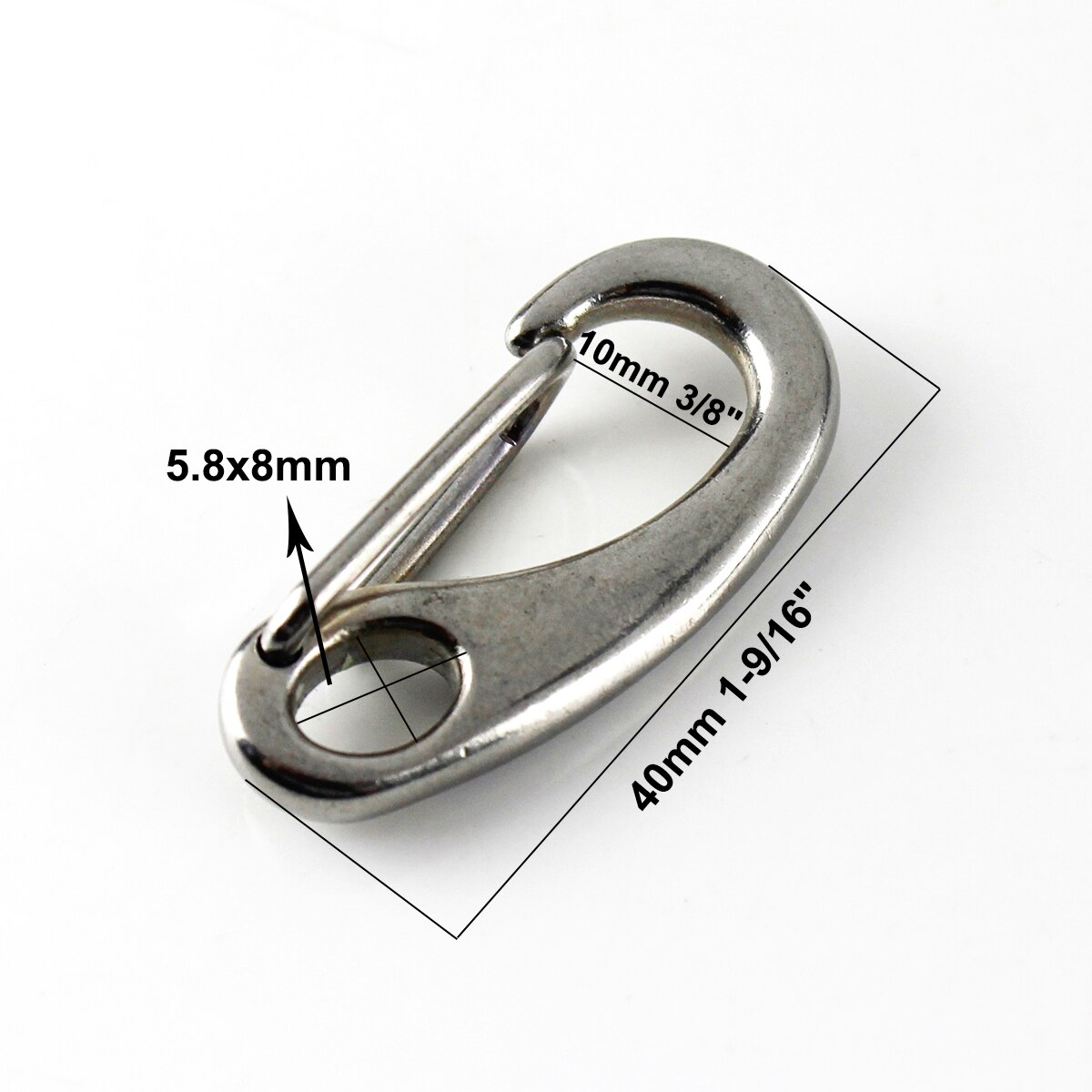 Gancho de broche de ojo giratorio de langosta de acero sólido, correa de cuero de para bolso artesanal, gancho de cinturón, correa de alta resistencia para mascotas, 1 ud.: Small size