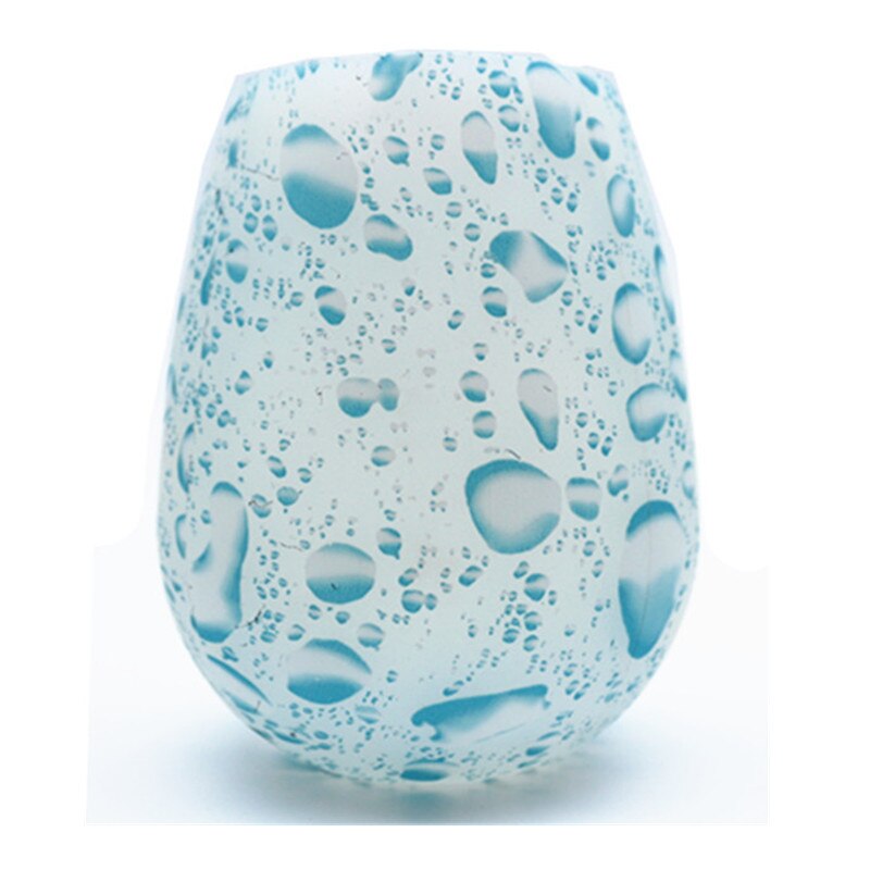 Unbreakable Silicone Wine Glasses BPA-Free Portable Printed Outdoor Wine Cups For Travel Picnic Pool Boat Camping Drink Cup: 09