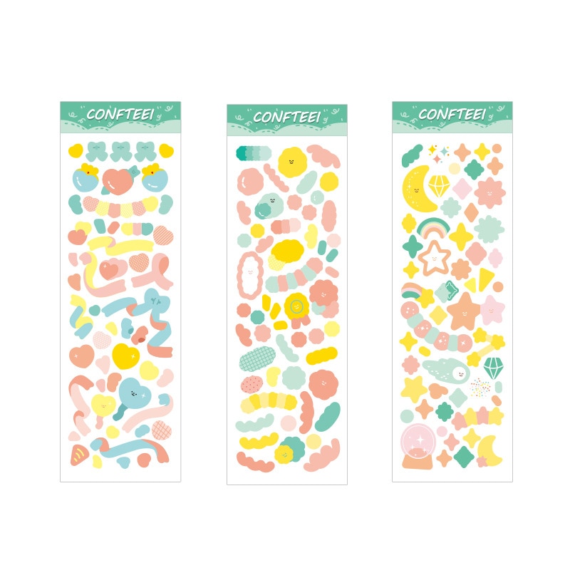 Ribbon Love Heart fresh Sticker Junk Journal DIY Scrapbooking Stationery Toy seal Decoration sticker