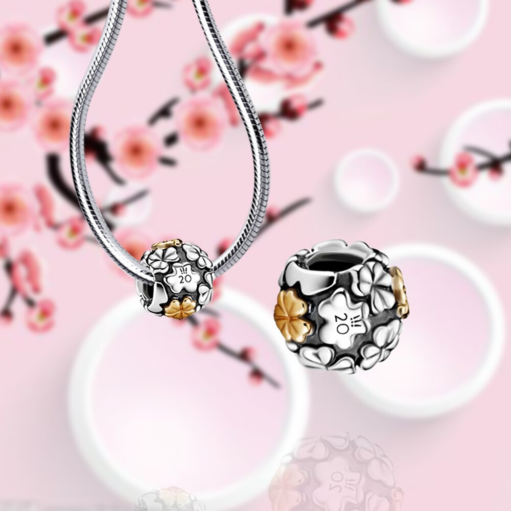 925 Sterling Silber vier-kleeblatt Korn passen Luxus 925 Original Charme armbänder Perlen Für Schmuck Machen DIY frauen