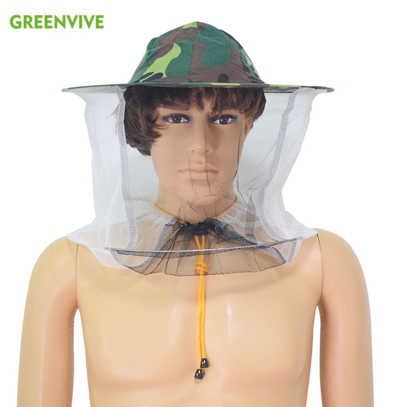 Biavl kamouflage hat myg bi insekt net slør hat ansigt hoved hals wrap beskytter biavl værktøjer