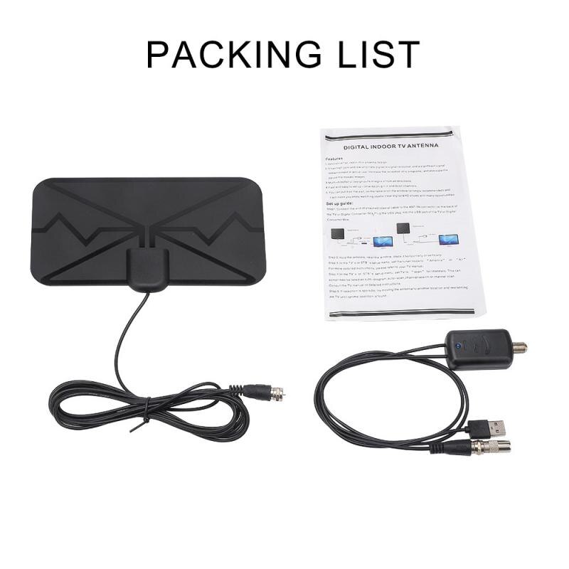 Antenne TNT Intérieur/Extérieur Puissante - Réception 4K 1080P, Base Magnétique, 360° | Compatible DVB-T2, HD, FM