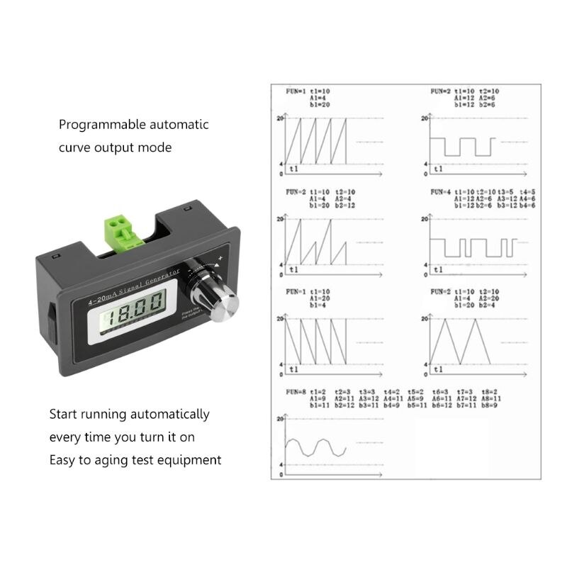 2-wire 4-20mA Current Loop Signal Generator Panel-mounted Current Transducer Support 2,3,4 wires A69D