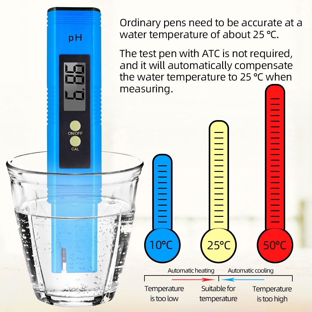 PH Meter ATC 0.01 Tester Water Wine Drink Food Analyzer Pen Monitor Automatic Calibration for Aquarium Pool 40% off