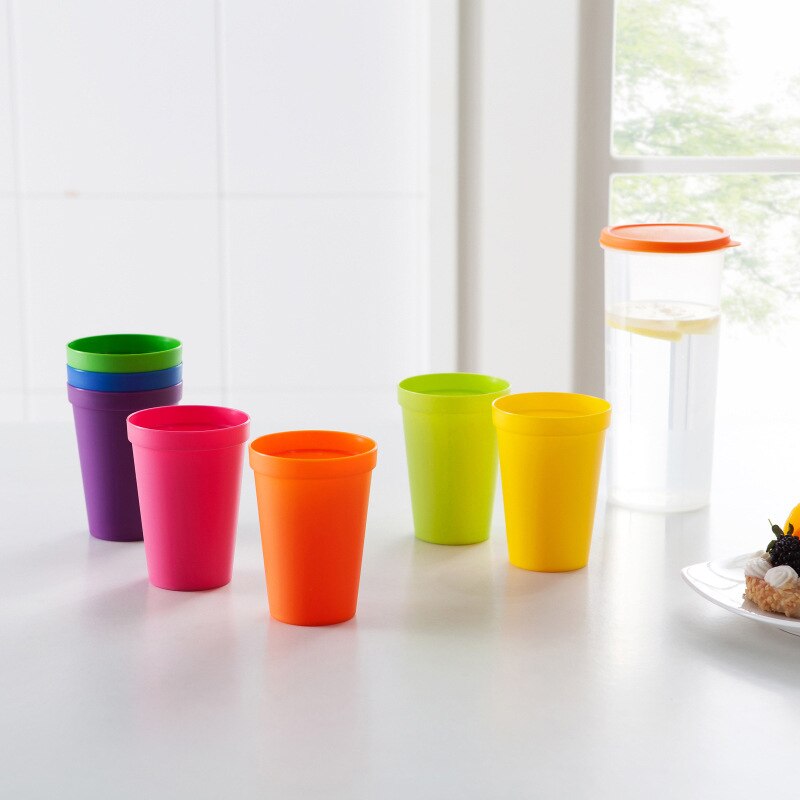 Kids Cups 14PCS Plastic Cups Reusable Unbreakable Drinking Cups for Kids and Toddler Portable for Home Camping Travel Parties