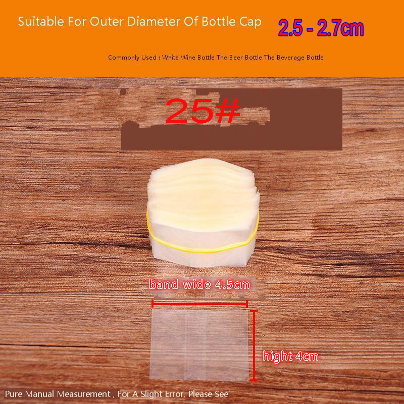 400 pièces/taille thermorétractable PVC bandes pour bouteille en verre bouche joint capuchon rétractable en plastique haut joint bandes posé à plat largeur X bande haute: 25N