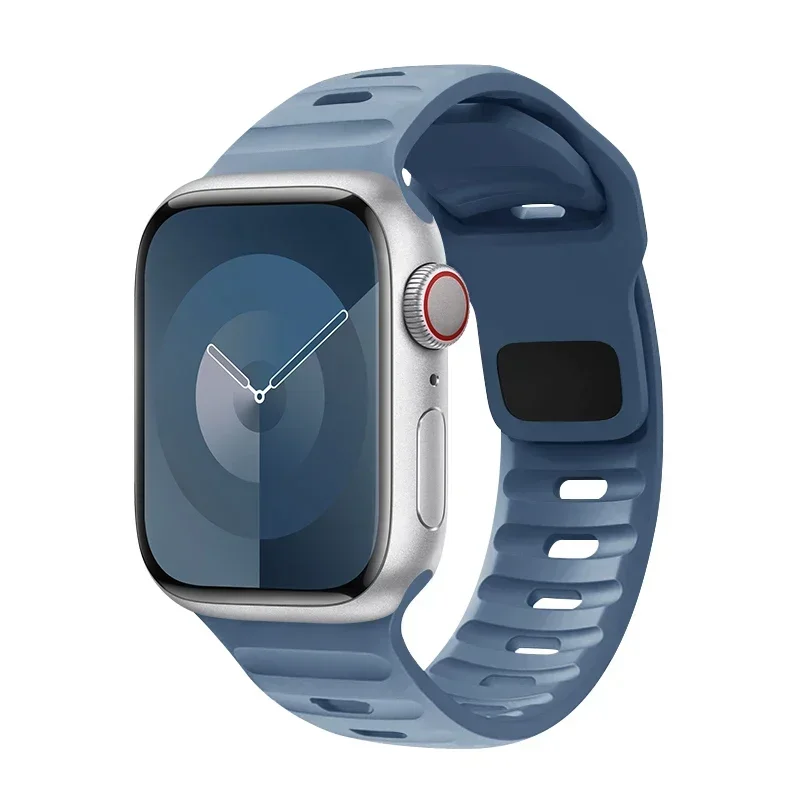 Silikonarmband för apple watch-band 49mm 46mm 45mm 44mm 40mm 41mm 42mm sportarmband correa för iwatch-serien 10 9 8 7 6 se 5 4
