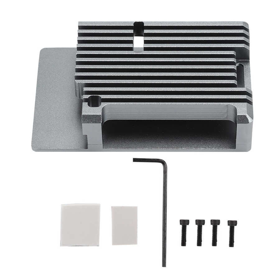 Cnc Aluminium Acryl Case Voeding Heatsink Behuizing Voor 4 Slk: gray