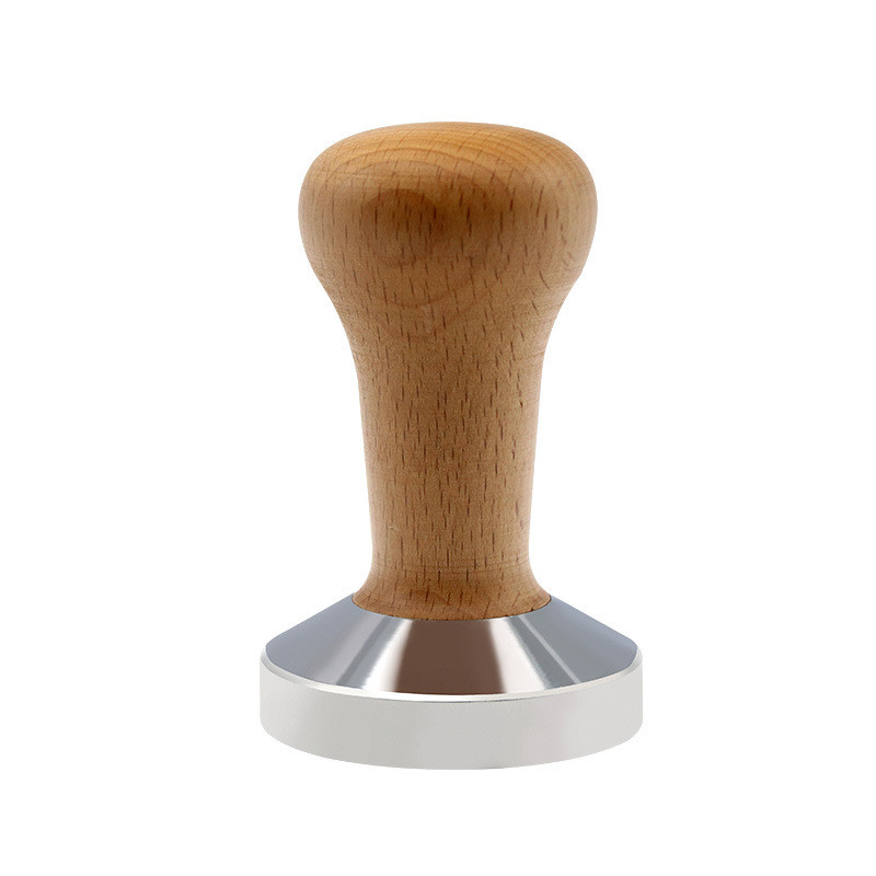 Espresso Koffie Tamper Flat Base Rimpel Natuurlijke Kleur Koffie Sabotage Machine Drukt Flat Base Barista Accessoires 51 Mm/58mm