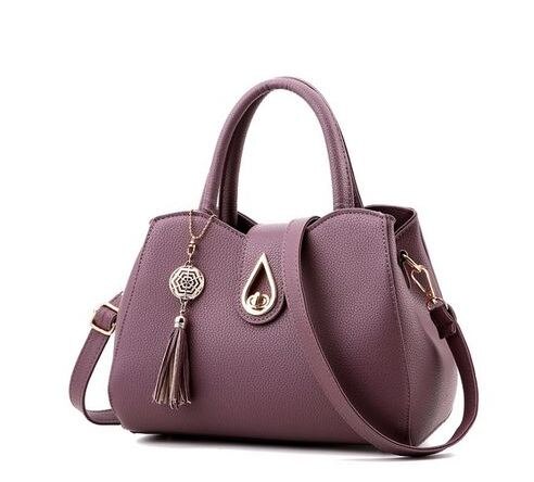 Zuid KoreaWomanTrend Lederen Messenger Tassen Handtassen Luxe Handtassen Vrouwen Tassen Hanger Shell Tas HP330Z-C: Perple