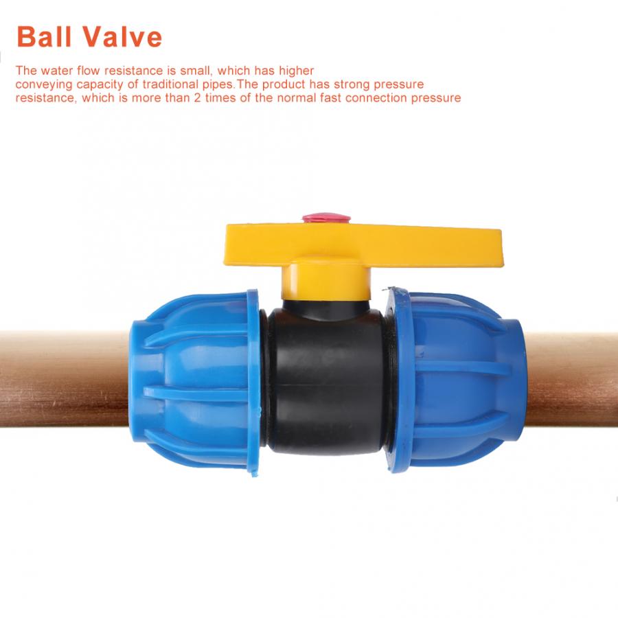 32mm PE PVC PPR Water Pipe Fittings Valve Adapter Quick Ball Valve Replacement