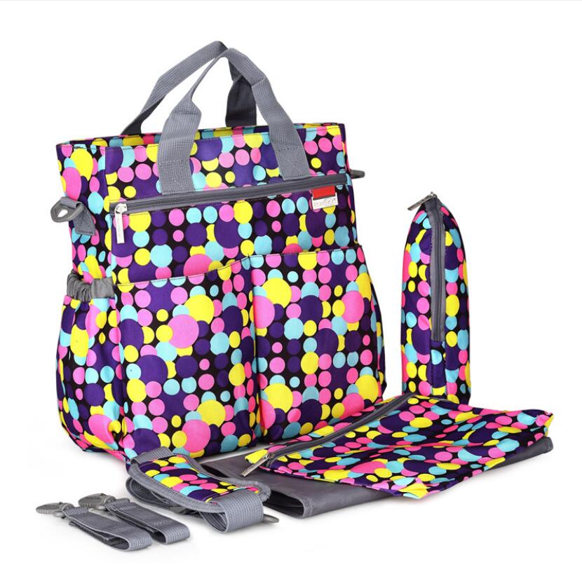 Barsel baby bleie bag multifunksjon baby bleie poser skrive ut vanntett stelle bag barnevogn poser: T6216g