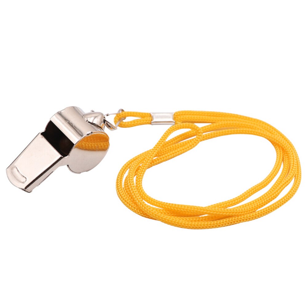 10 stk metallfløyte med snor ekstra høyt dommertrener i rustfritt stål fløyter fotball basketball fotball cheerleaders