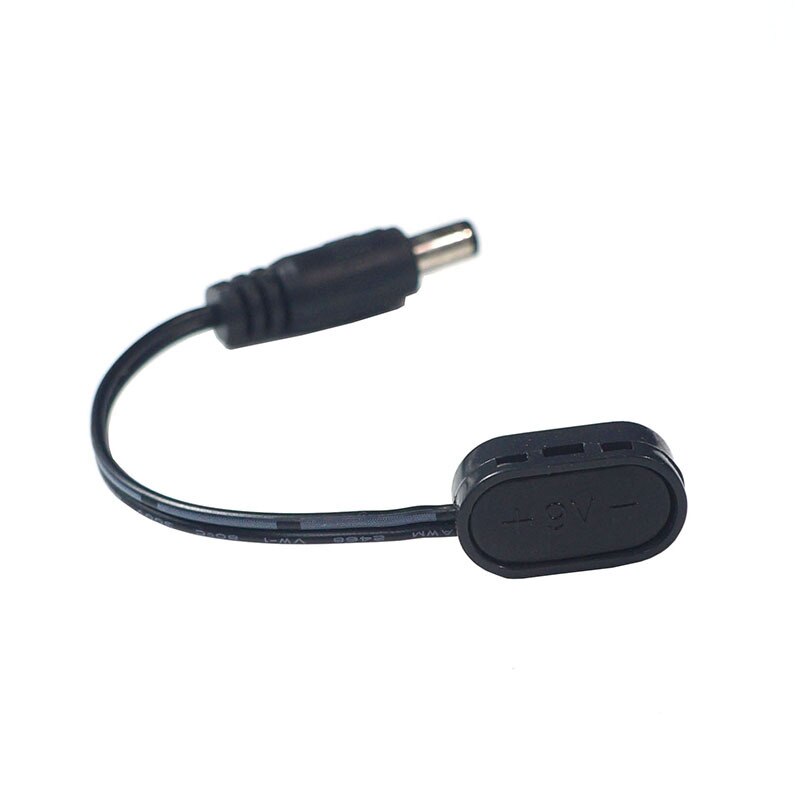 Portable Outdoor 9V Battery Clip Connector Converter Center Negative Power Supply Daisy Chain Cable for Guitar Effects Pedal
