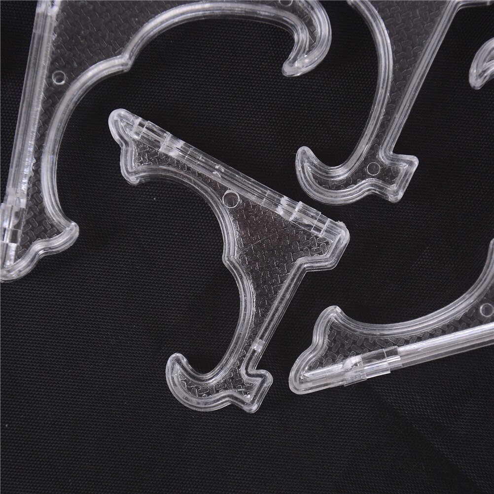 5 st / parti 5.7cm/4.2cm mini clear plastice mynt medalj pärla badge golf vykort stafflar mynt display stativ plattan hållare