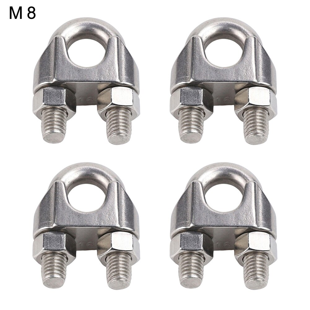 4 Stuks Verbinden Kabel Clip Draai Tool Accessoires Grip Roestvrij Mini Duurzaam Professionele Roestvrij Staal Thuis Wirerope Klem