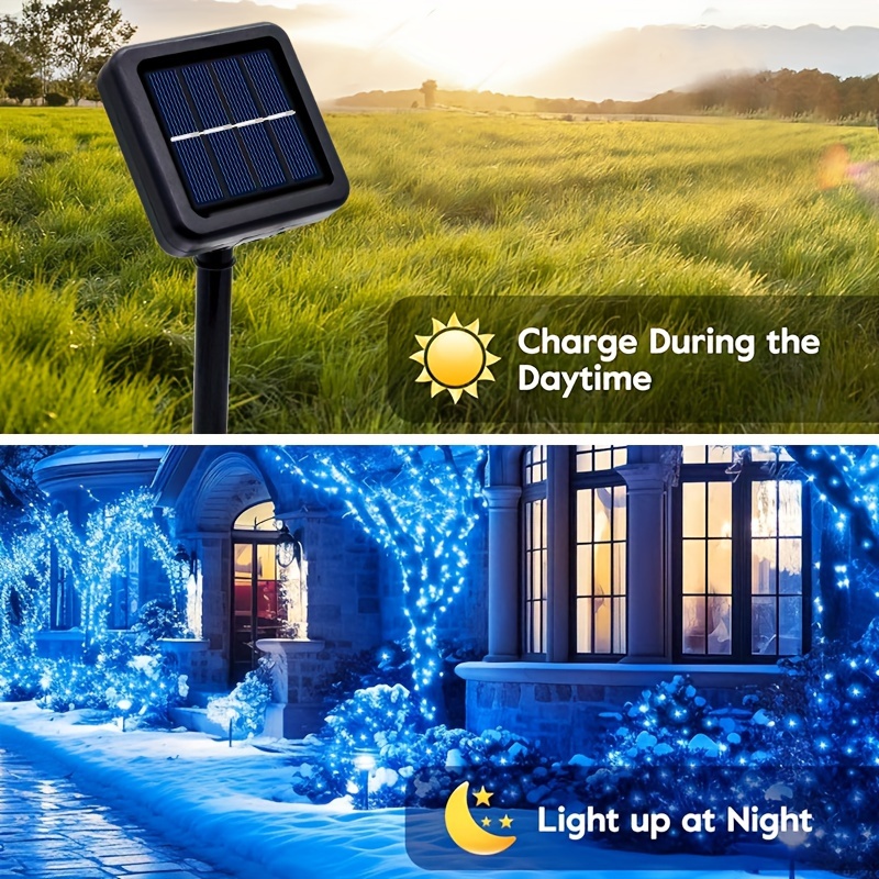 30M 300LED Solar String Lights Outdoor RGB Garden Fairy Lights Waterproof 8 modes Copper wire Flicker light Wedding Decorations