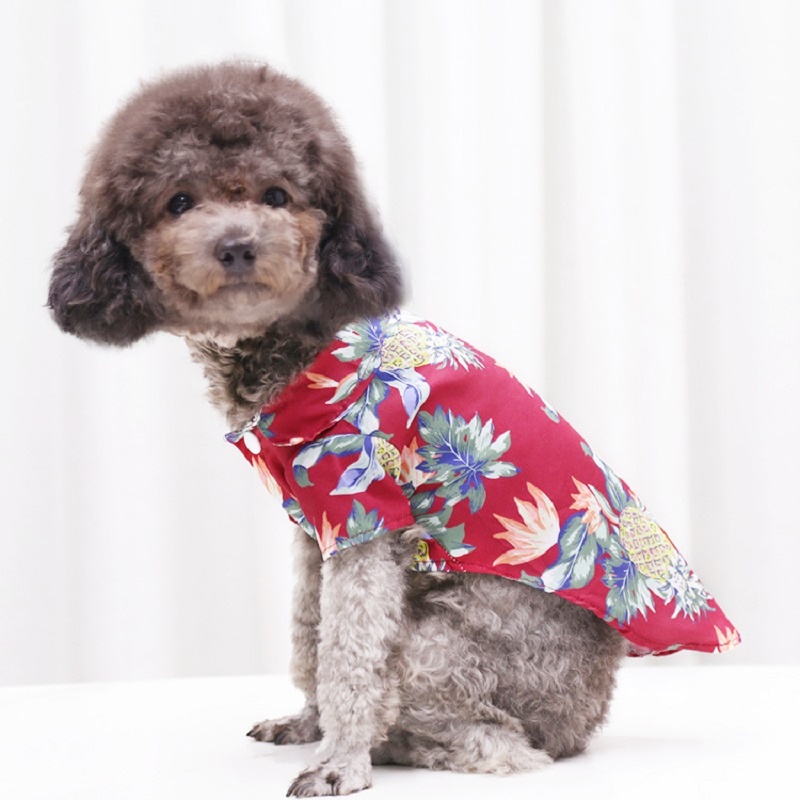 Ropa de verano para perros, camiseta fresca de playa de estilo Hawaiano para perros y gatos, camisetas transpirables para perros, disfraces para perros Chihuahua, ropa para cachorros
