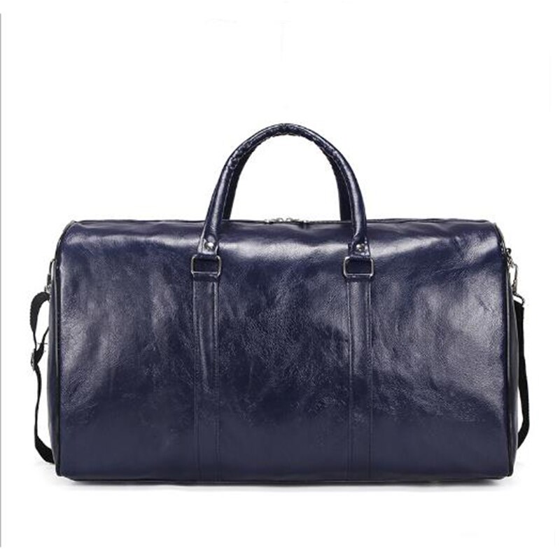 Wobag Mode Draagbare Dames Reistas Pu Grote Capaciteit Waterdichte Korte Afstand Bagage Tas Mannen Sport Fitness Handtas: Blue