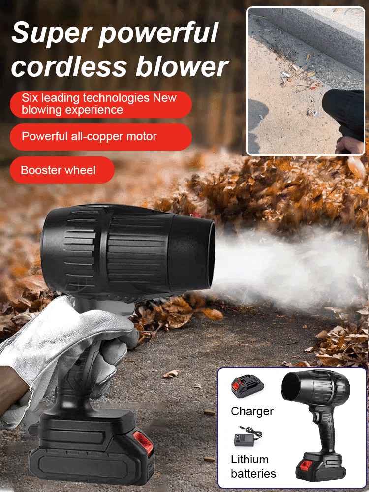 Potente soplador eléctrico Turbo, sopladores de 33000rpm, potente ventilador inalámbrico, ventilador de chorro, herramienta de soplado de aire para polvo de hojas de nieve para masa de 21V