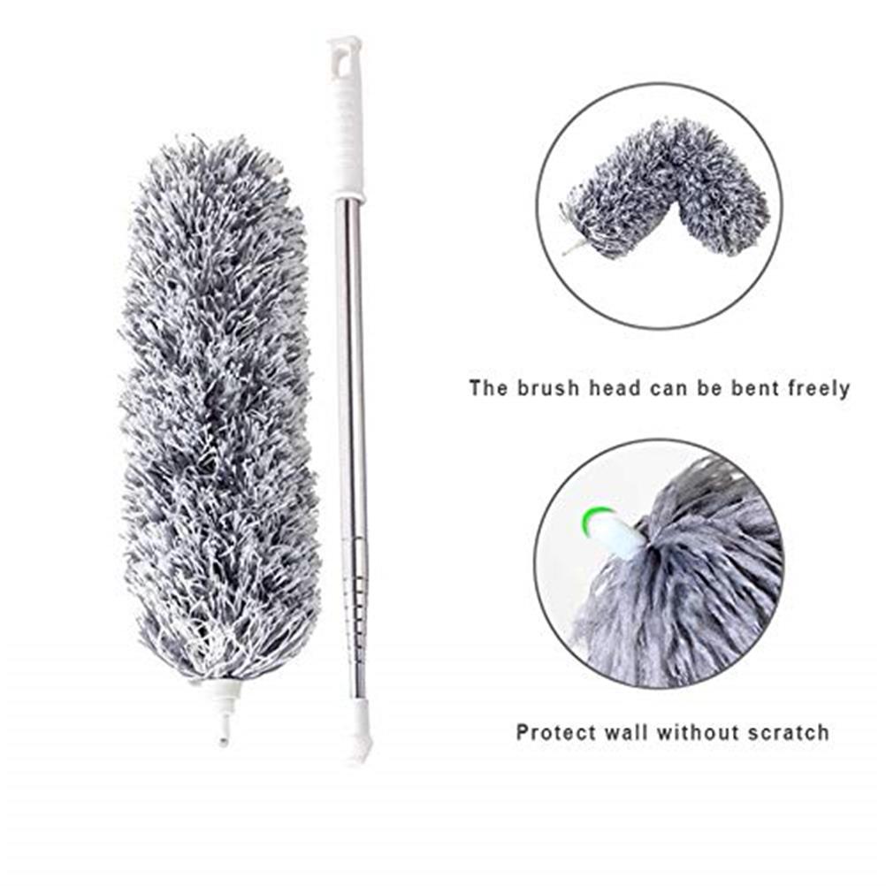 Microfiber Duster Extension Pole Bendable Head Extendable Duster for Cleaning Ceiling Fan Keyboard Furniture Cleaning Tools