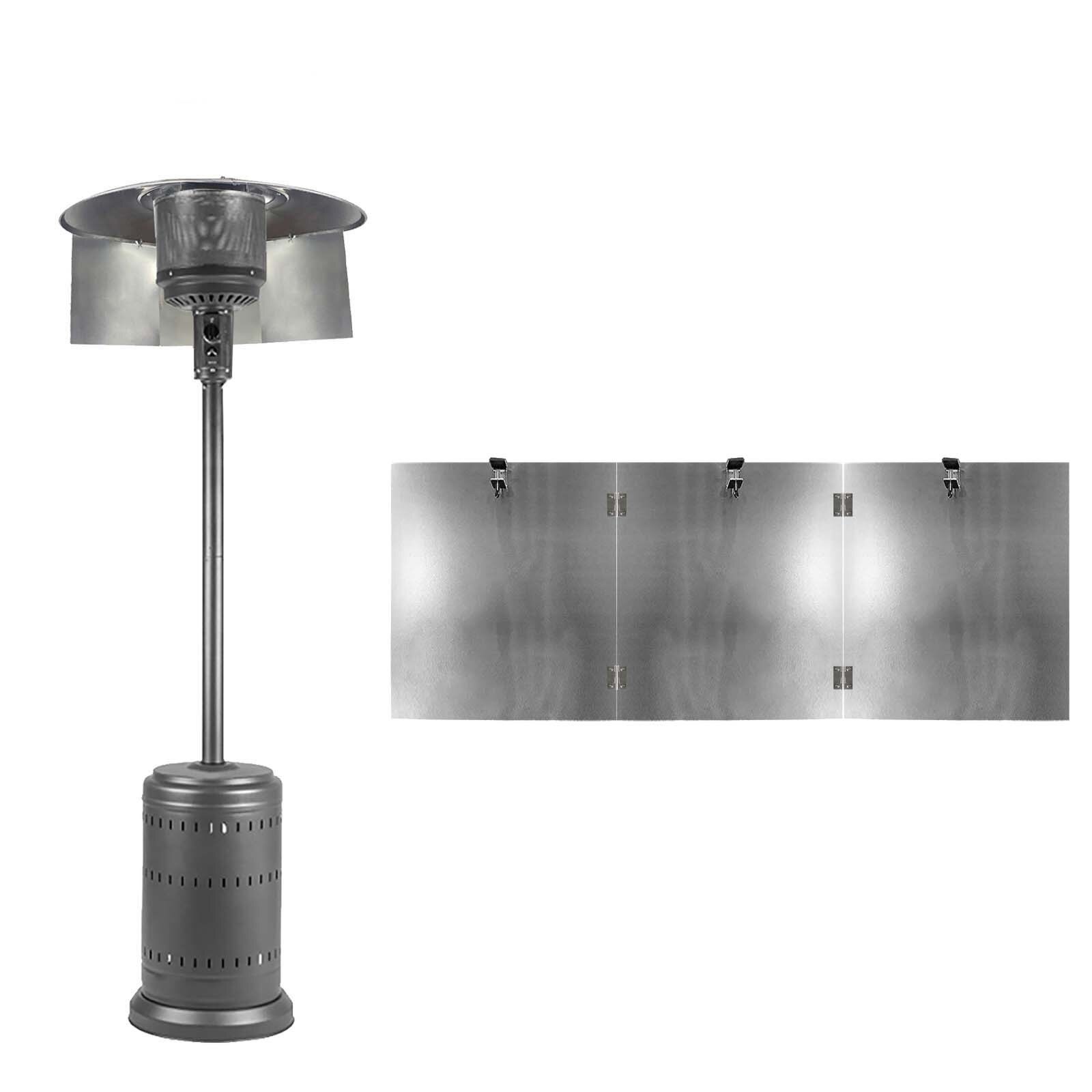 Terrassegasvarmer baffelvarmefokusreflektor til runde naturgas- og propan-terrassevarmere udendørs varmelegeme tilbehør