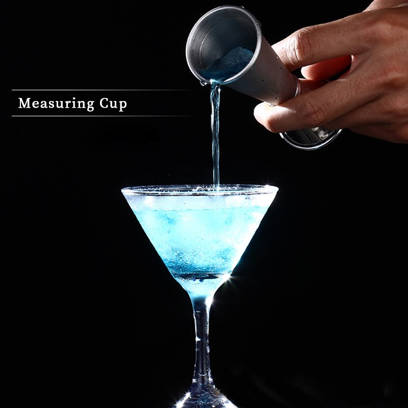 Stainless Steel Double-head Measuring Cup Pouring Measure for Home Hotel Bar Supplies
