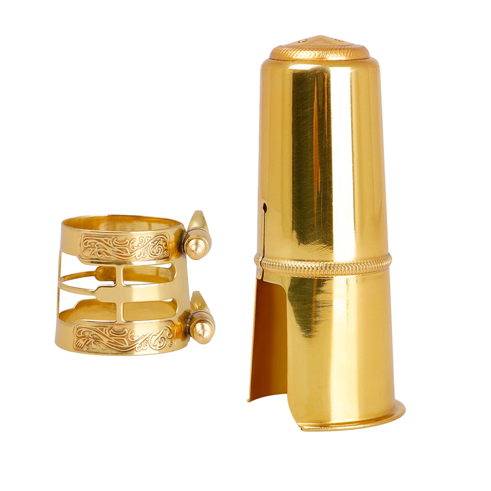Tenor Saxophone Mouthpiece Cap Ligature Kit - Brass - Tooyful - Replacement Part