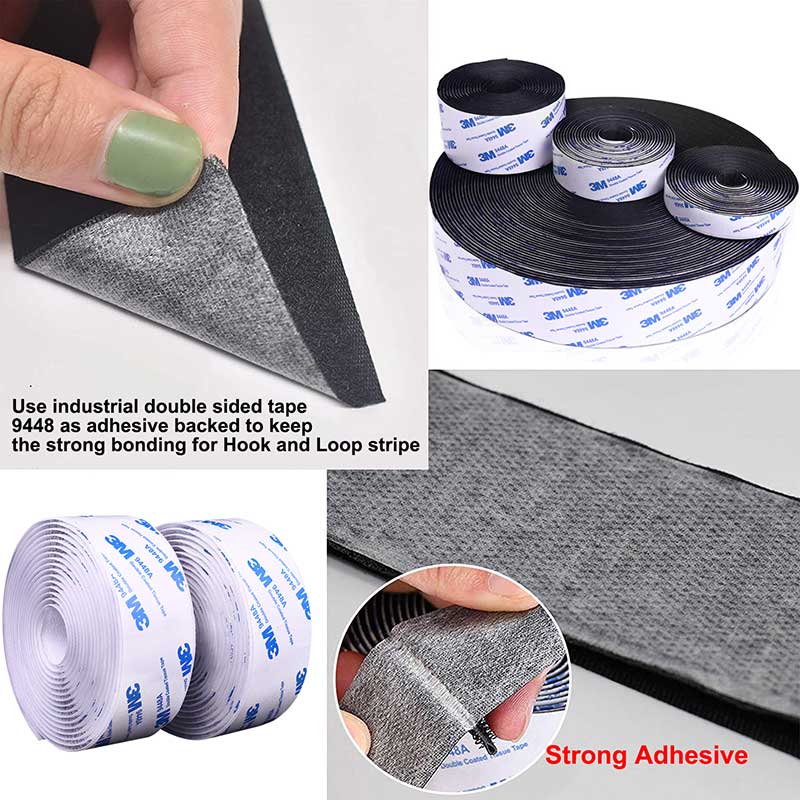 3Meter 16-100Mm Zelfklevende Klittenbandsluiting Tape Nylon Sticker Haak Lus Strips Fastener Met lijm Diy Accessoires