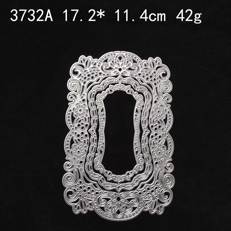 Rectangular Nesting Panels Lace Frame Metal Cutting Dies Stencil DIY Scrapbooking Album Paper Card Template Mold Embossing Craft