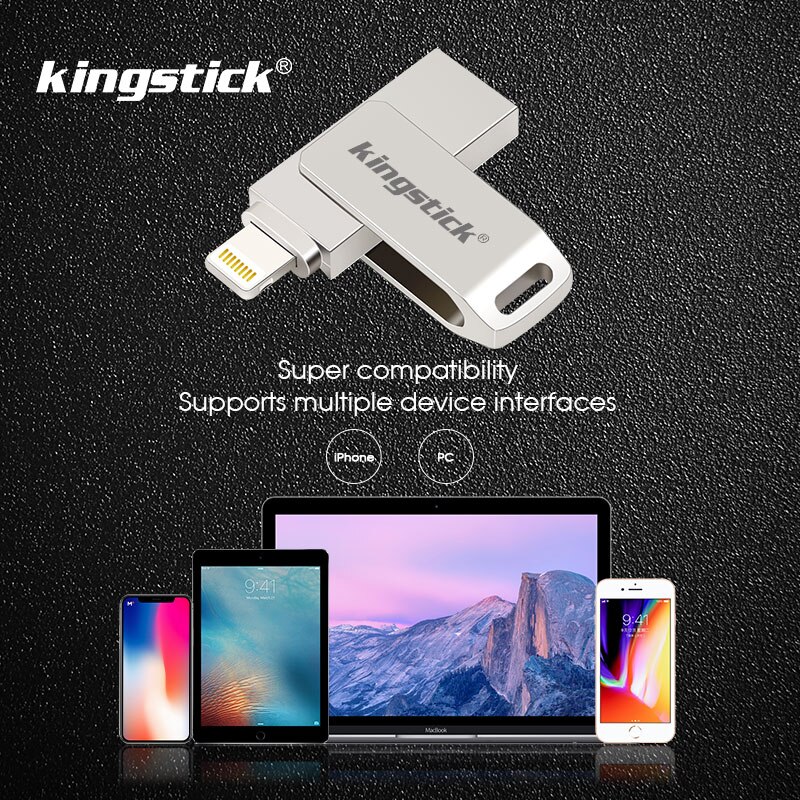 3.0 Usb Flash Drive Voor Iphone 6/6S/6Plus/7/7Plus/8/X Usb/Otg/Lightning 3 In 1 Pen Drive Voor Ios Externe Opslagapparaten