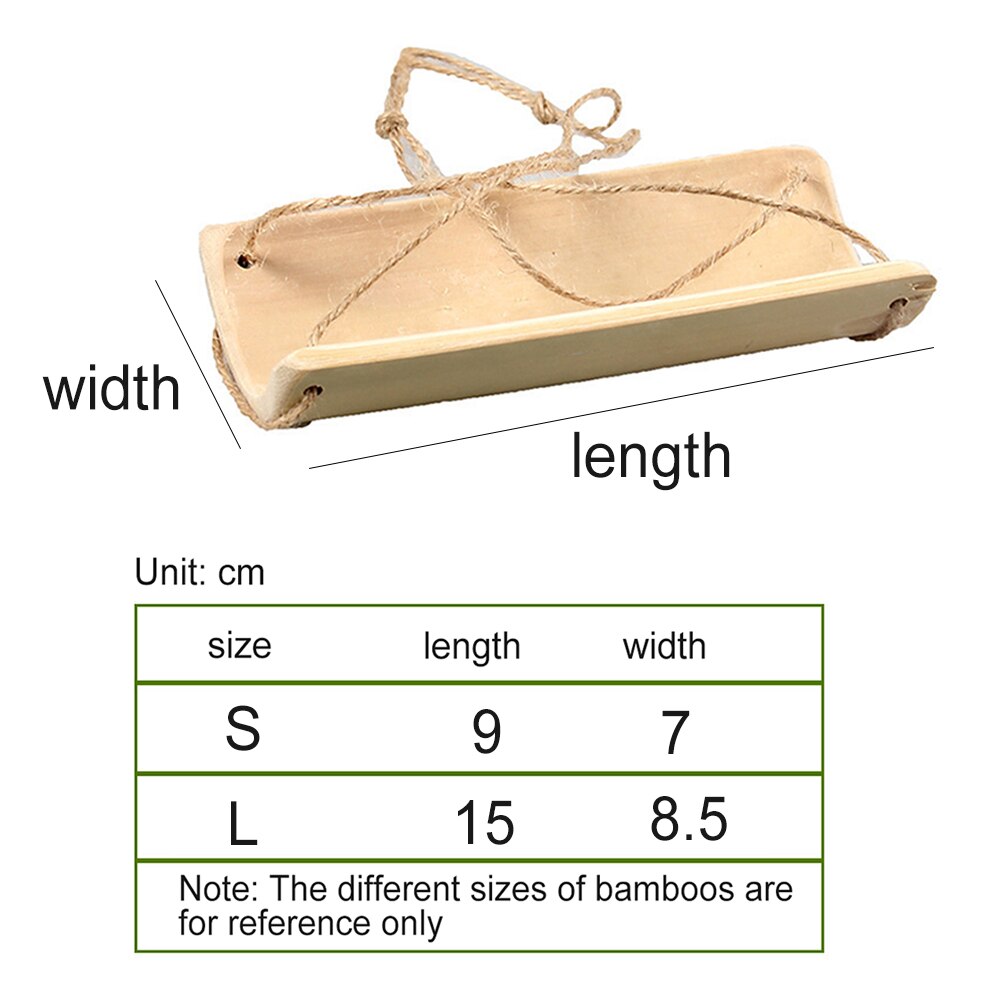 Bamboe Rat Hamster Kleine Huisdier Opknoping Swing Cool Hangmat Kooi Nest Spelen Speelgoed Natuurlijke Bamboe Hout Huisdier Swing Hangmat Kooi nest
