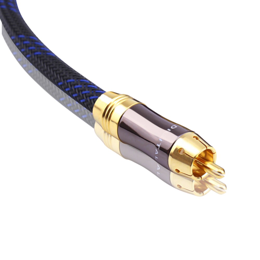 Hifi 0.5m,1m,1.5m,2m,3m,5m subwoofer y kabel rca 1 hann  to 2 hann lydkabel