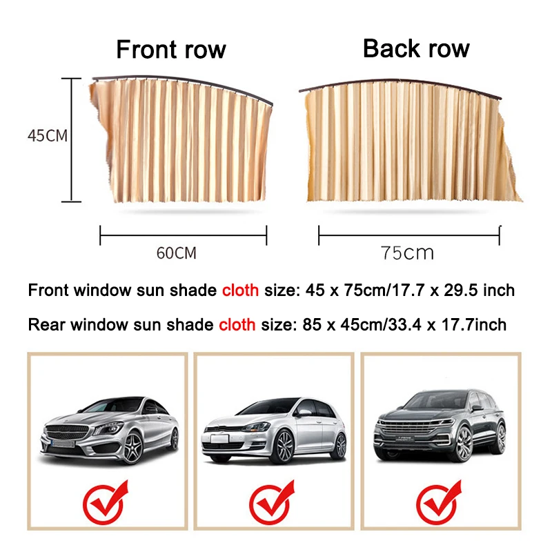 2 STUKS Magnetische Auto Zonnescherm Gordijn Auto Venster Zonnescherm Privacy Zon UV Bescherming Venster Schild Auto-interieur Accessoires
