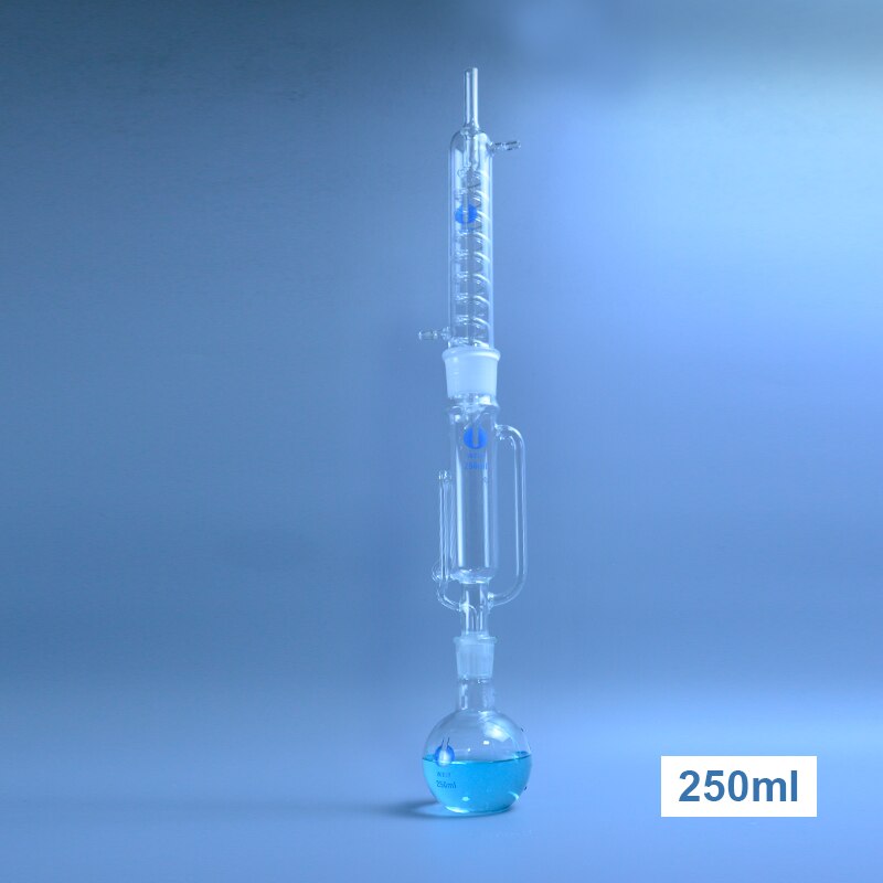 Extracteur de verre Soxhlet de laboratoire, 150ml/250ml/500ml, condenseur et corps d&#39;extraction avec Kit de verrerie enroulé