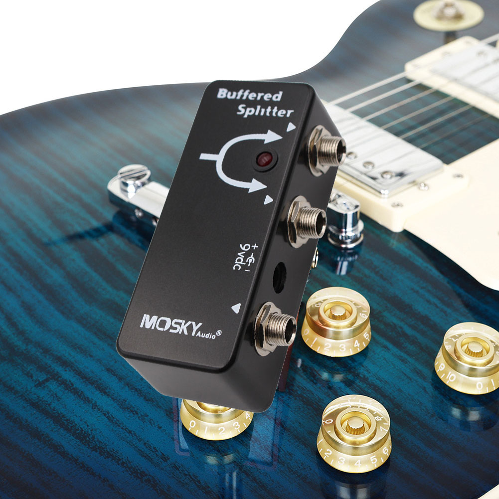 Buffered Splitter Guitar Pedal for Clear Signal Transfer and Enhanced Tone Preservation in Performance Settings