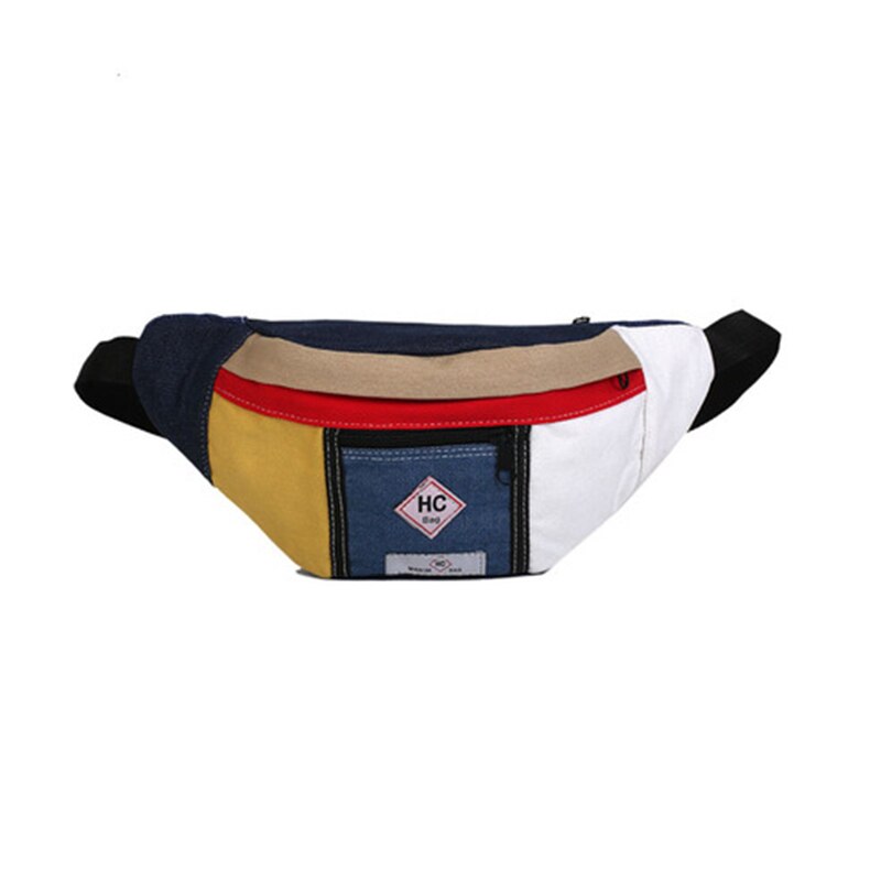 Leinwand Taille Tasche Männer unisex Taille Gürtel Tasche Männer fanny Pack lässig Straße Brust Tasche Männer lässig Taille Beutel b72: Gelb 2 fanny Pack