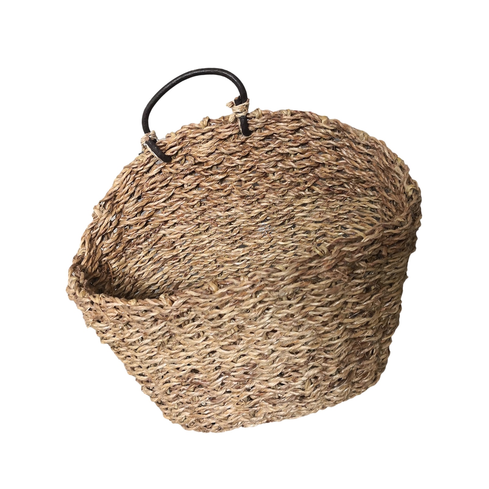 Woven Wall Hanging Flower Basket Seagrass Storage Basket Wicker Basket Rattan Laundry Basket Toy Holder Garden Decorative