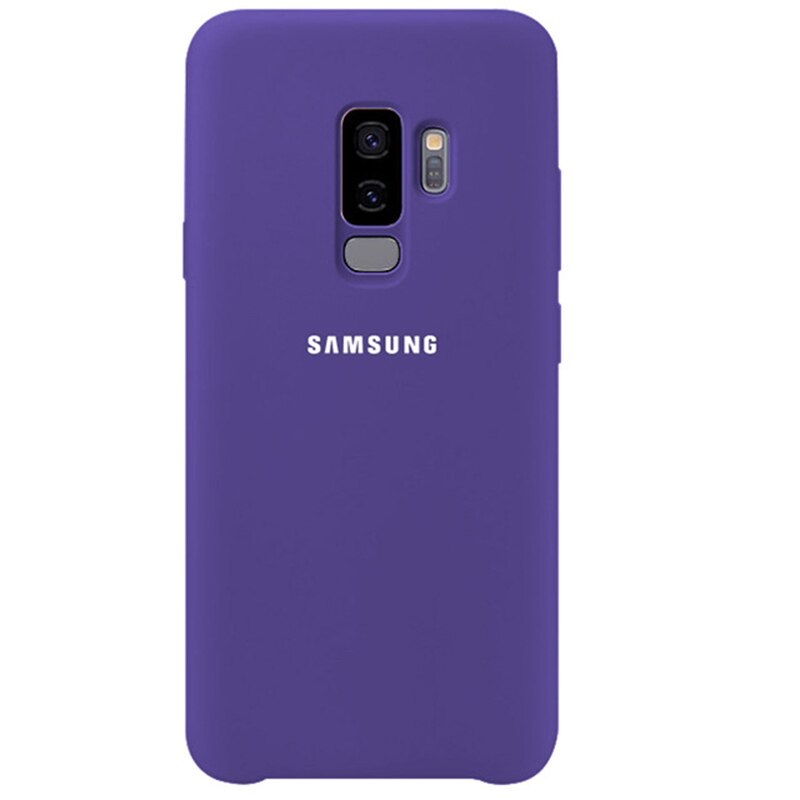 Samsung S9 più la Cassa Del Silicone Della Copertura Posteriore Originale di 100% g9650 9500 Del Silicone Protegge La Fotocamera Morbido Anti-usura di Usura di Protezione caso: For Galaxy S9 Plus / Purple