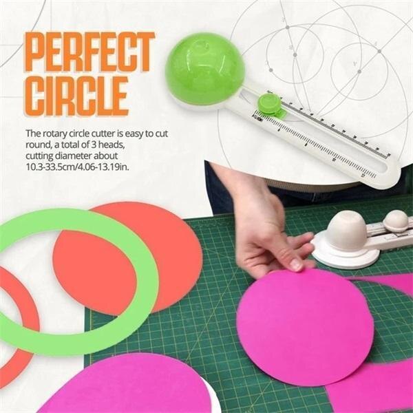 Circular Paper Cutter Cut Circle Paper Rotary Circle Cutter Craft Supplies Circle Cutters Button&amp;Badge Making Crafts Sewing Tool