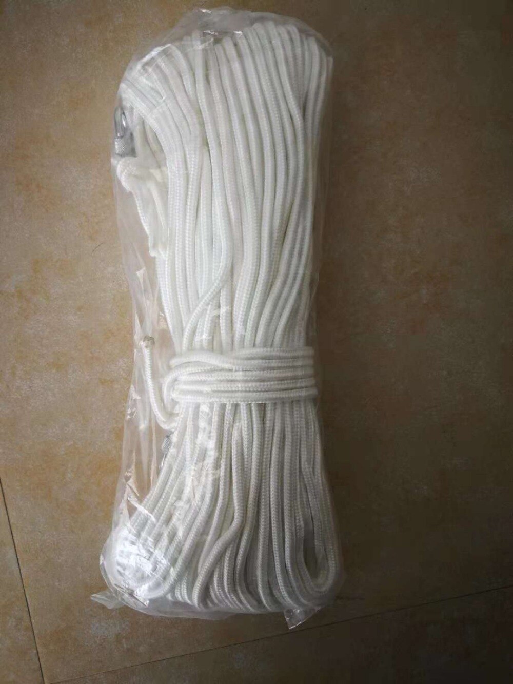 50m High Strength White Dia 6mm,8mm Braided Nylon Anchor Rope/ Outdoor Rock Climbing Rope line for kayak/canoes/boats